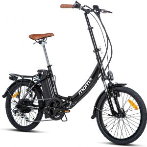 bicicleta eléctrica plegable moma y batería de litio